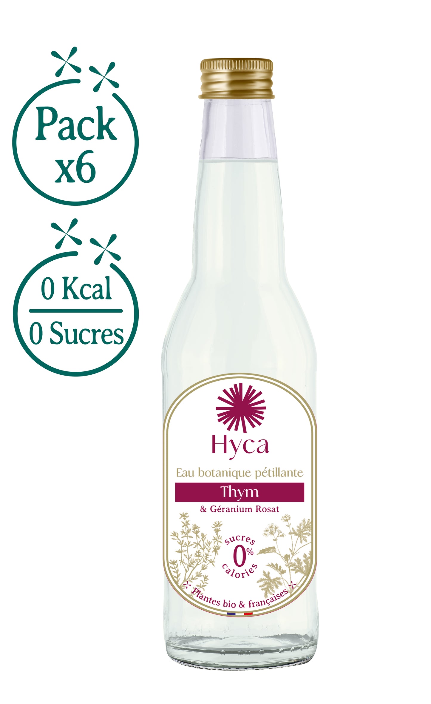 Eau Botaniques / Thym & Géranium Rosat - Pack x6 bouteilles