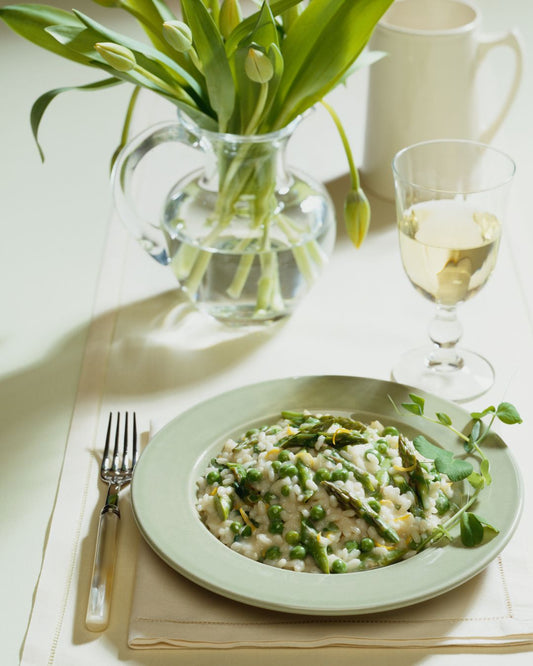 Risotto au citron, asperges et parmesan