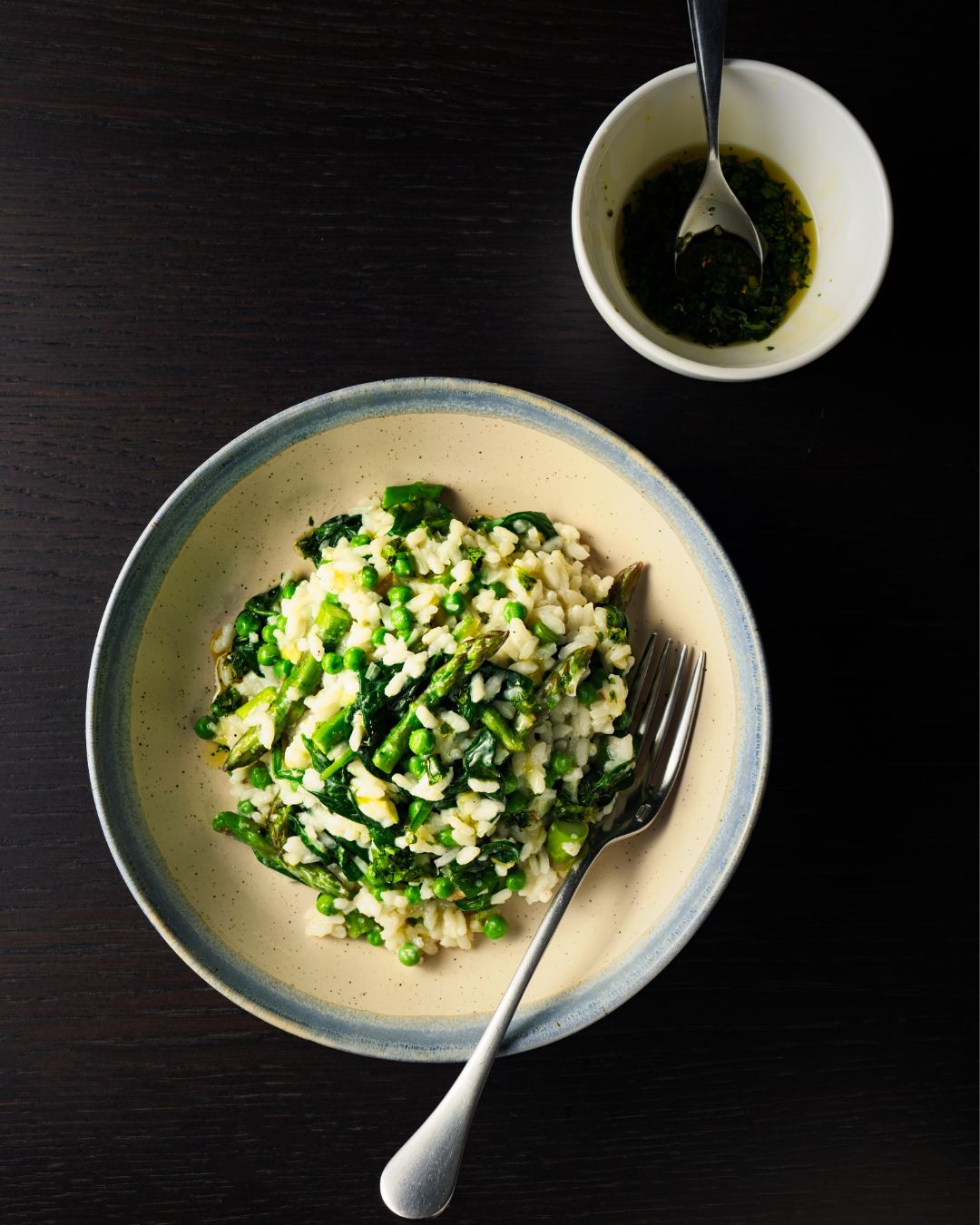 Risotto aux légumes verts