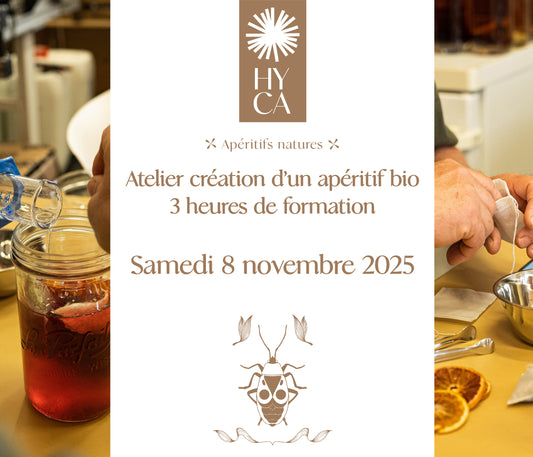 Atelier Création d’un apéritif bio - 3h de formations / 8 Novembre 2025 à 14h