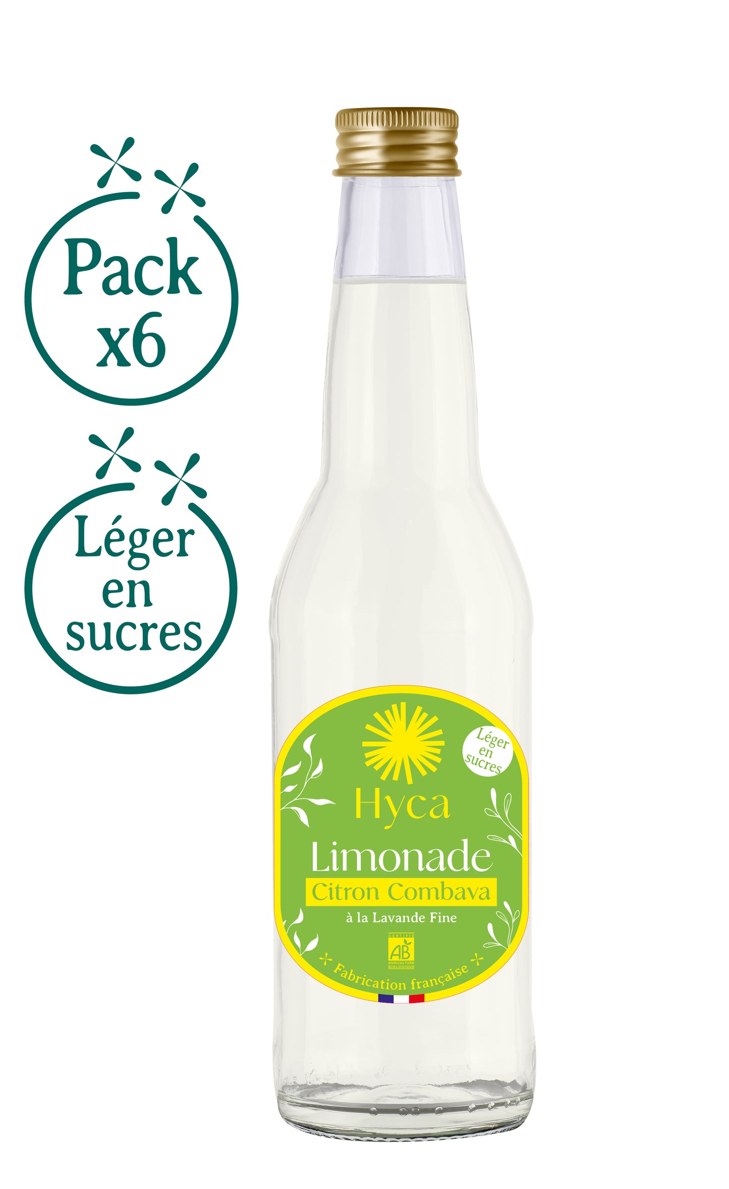 Limonade Botanique / Citron Combava à la Lavande - Pack x6 bouteilles
